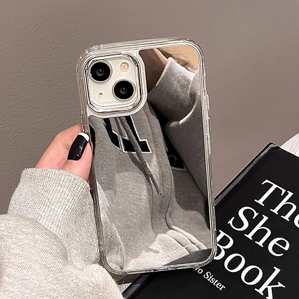 Luxury Make UP Mirror Case For Iphone 11 Case Iphone 13 14 15 16 17 Pro Max Air Plus 12 16Promax 15promax Silicon Phone Funda