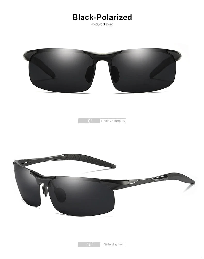 CLLOIO Aluminum Photochromic Sunglasses Men Polarized Day Night Driving Chameleon Glasses Anti-Glare Change Color Sun Glasses UV