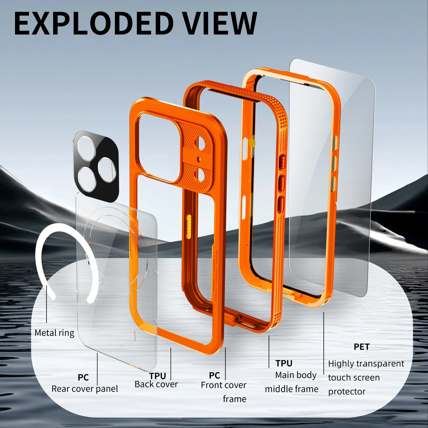Magnetic Waterproof Phone Case for Swimming & Diving - Compatible with iPhone 17/17AIR/17Pro/17Promax