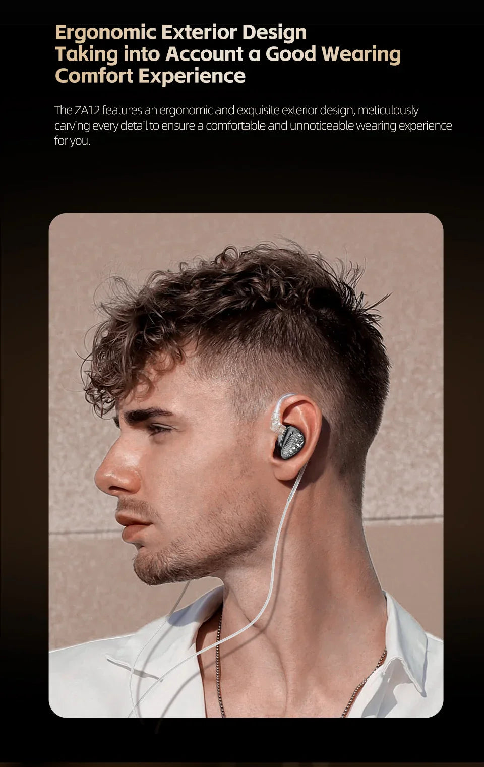 KZ ZA12 2DD+4BA Hybrid IEM Headphones Wired InEar Monitor Hifi Adjustable Tuning Earphones Sports Noise Cancellin Gaming Headset
