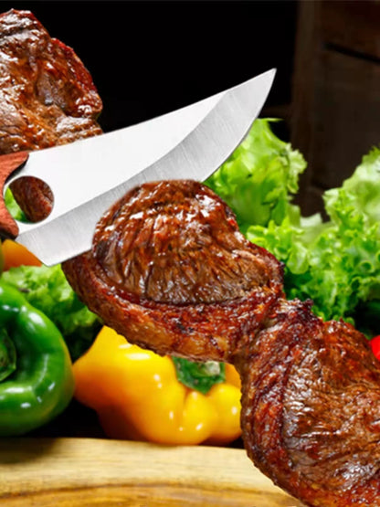 Forged Multi-purpose Knives with Hammer Pattern Butcher Boning Knife Sharp