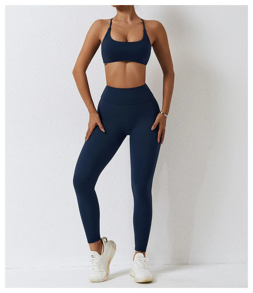 Seamless Yoga Set Workout Sportswear Gym Clothing 2Pcs Sport Sets Women