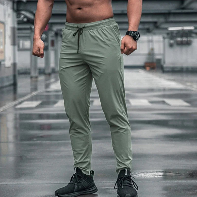 Men Sport Trousers with Pockets Running Workout Pants Quick Dry Training Jogger