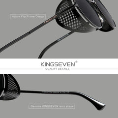 Sunglasses Polarized Men Vintage Round Metal Frame Sun Glasses Eyewear