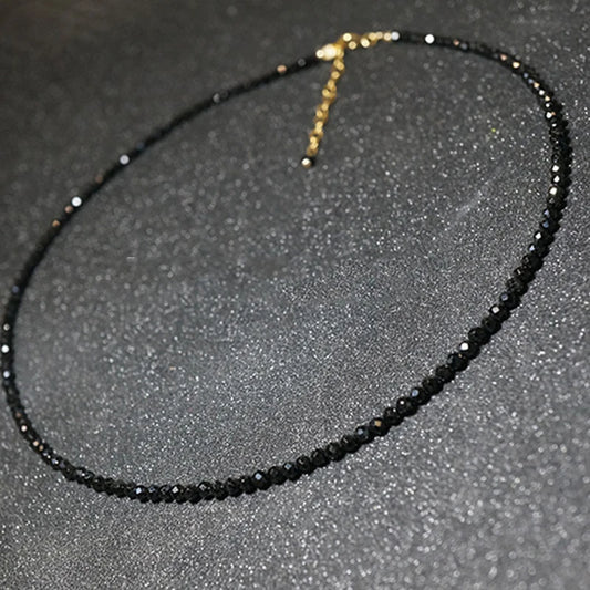 Fashion Brand Simple Black Beads Short Necklace Female Jewelry Women Choker