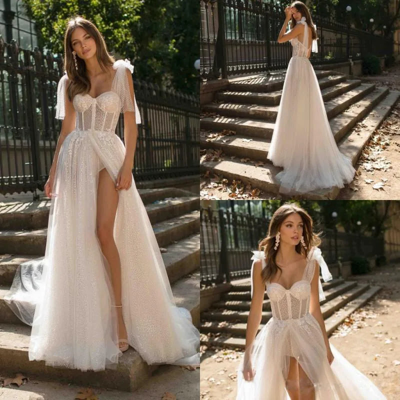 Evening Dresses V-Neck A-LINE Floor-Length Long Sleeved Lace