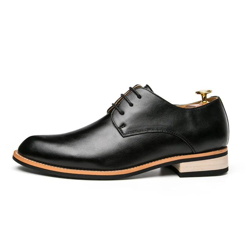 Classic Dress Shoes For Men Matt Lace Up Derbies Man Formal Leather Footwear For Business Career Social Shoe Male