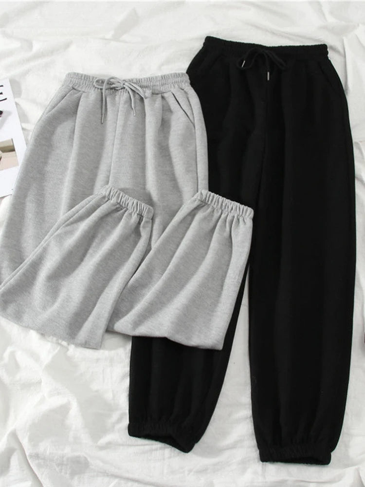 JMPRS Gray women Sweatpants Autumn New  Baggy Fashion Oversize Sports Pants Black winter thick Joggers Streetwear Trousers