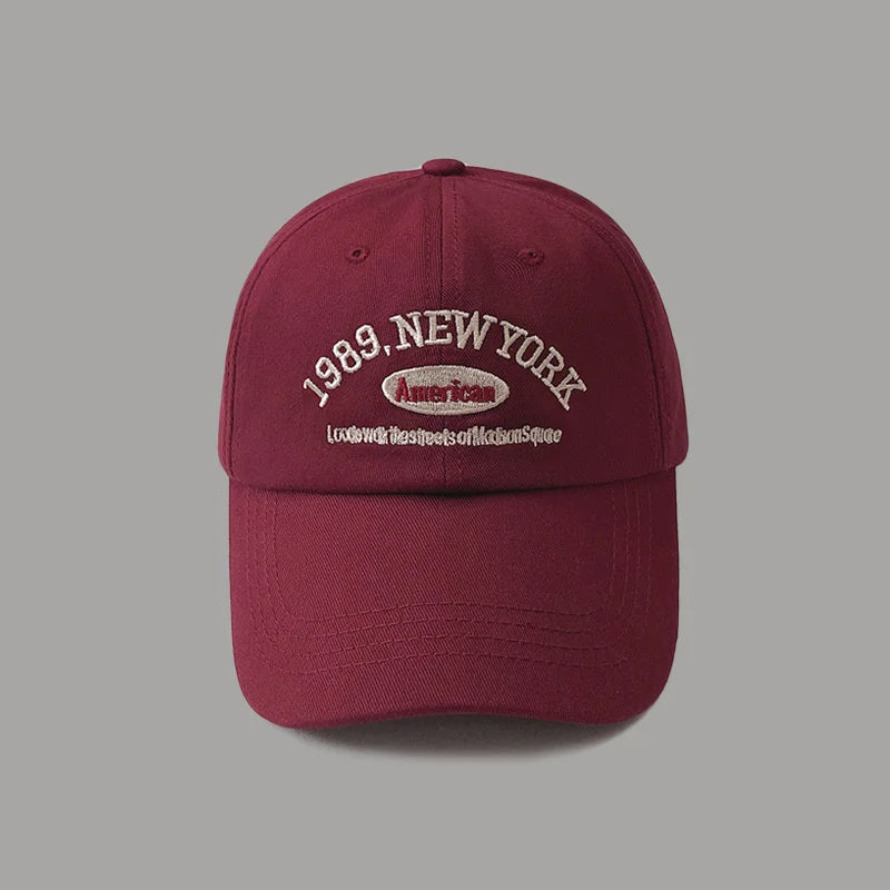 Retro Letter Embroidery Baseball Cap for Men and Women Curved Brim Hat Summer Outdoor Soft Top Caps Casual Snapback Sun Hats