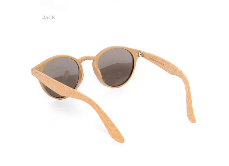 Kenbo High Quality Round Wood Bamboo Grain Polarized Sunglasses With Case Fashion Women Man Shades Wooden Sunglasses