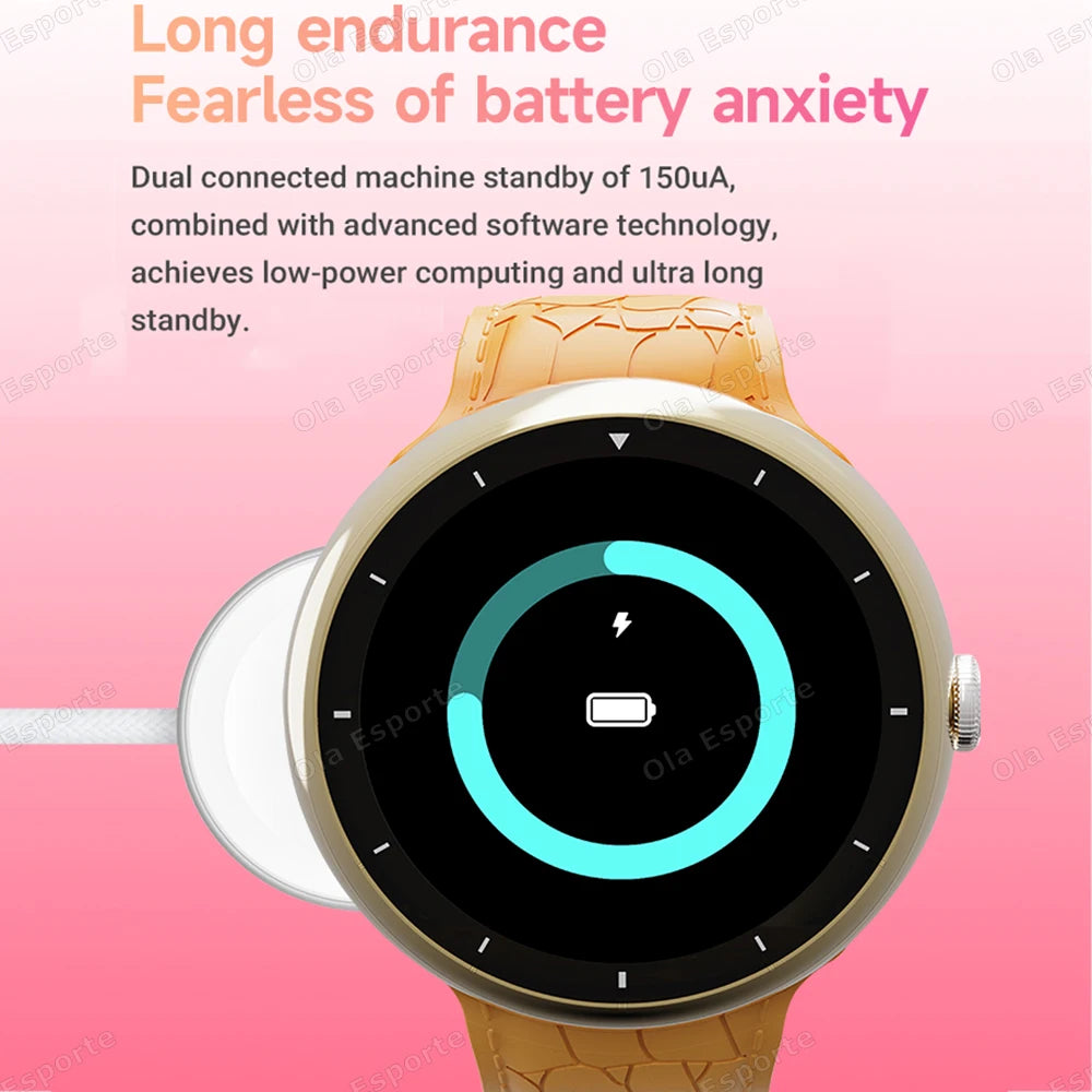 New Smart Watch Women AMOLED Screen Bluetooth Call NFC GPS Tracker Compass Sport Watches Fitness Clock Men Smartwatch Waterproof