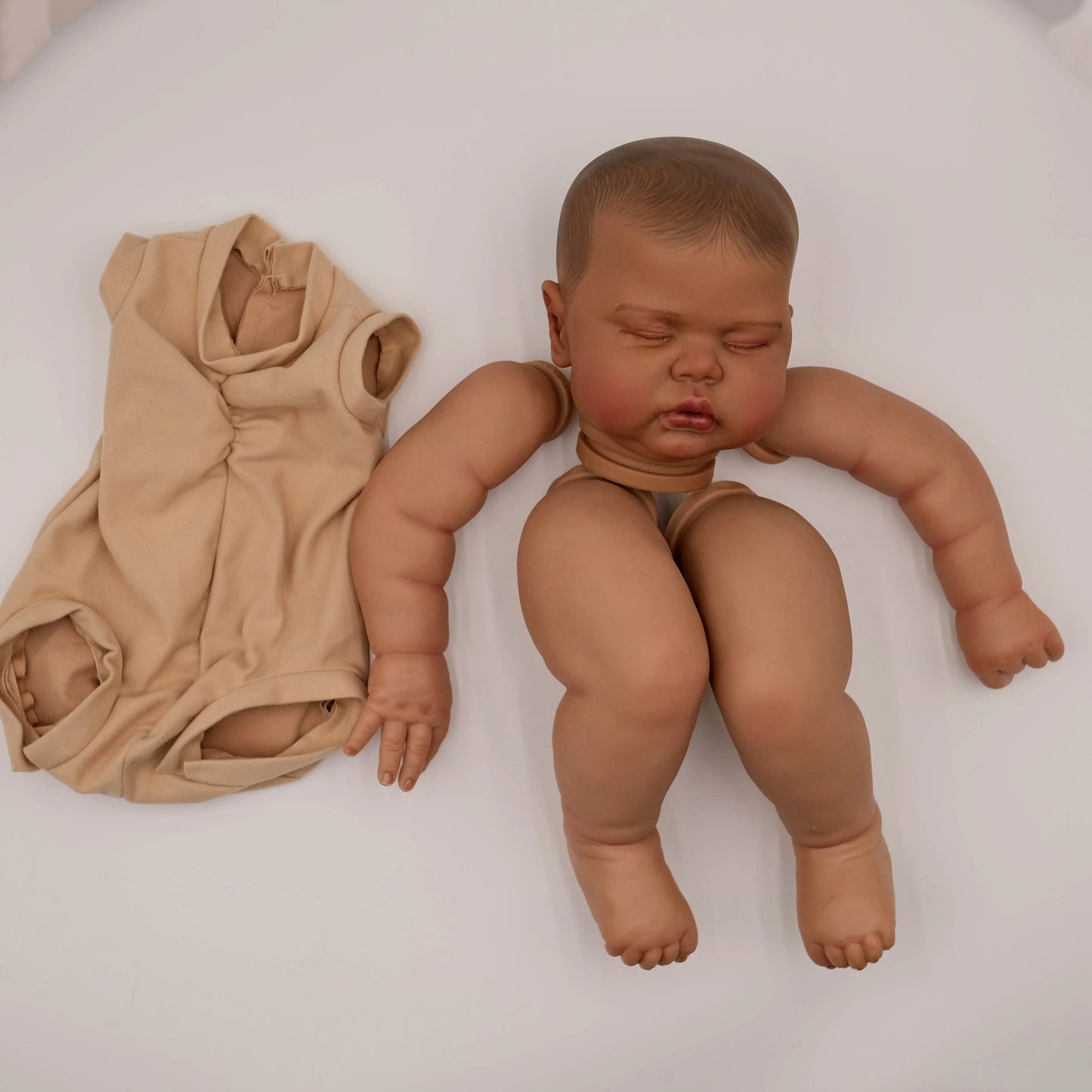 NPK 24inch Pickle Paint Doll Dark Skin Kit Already Painted Doll Parts Lifelike Reborn Baby DIY Toys