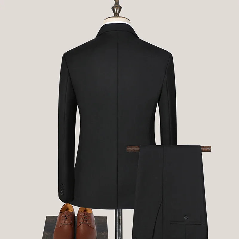 Tuxedo for Mens: Three piece Spring and Autumn Youth Slim Fit Suit Set Men's Suit