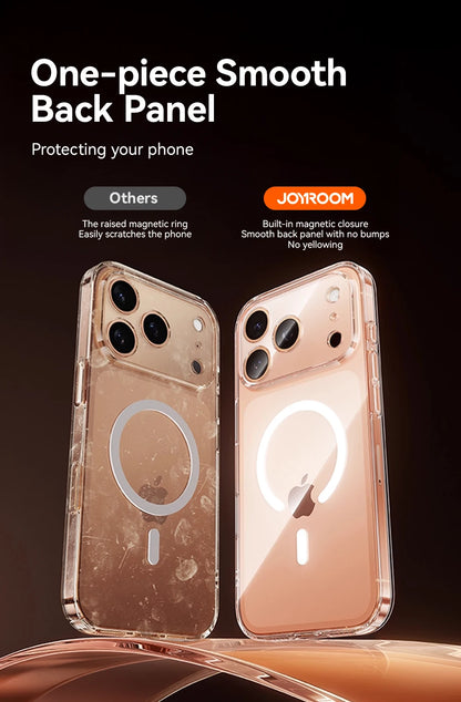 Joyroom Magnetic Case For iPhone 17 Pro Max Case Anti Yellow Transparent Cover For iPhone 17 Pro Max Wireless Charger Thin Cover