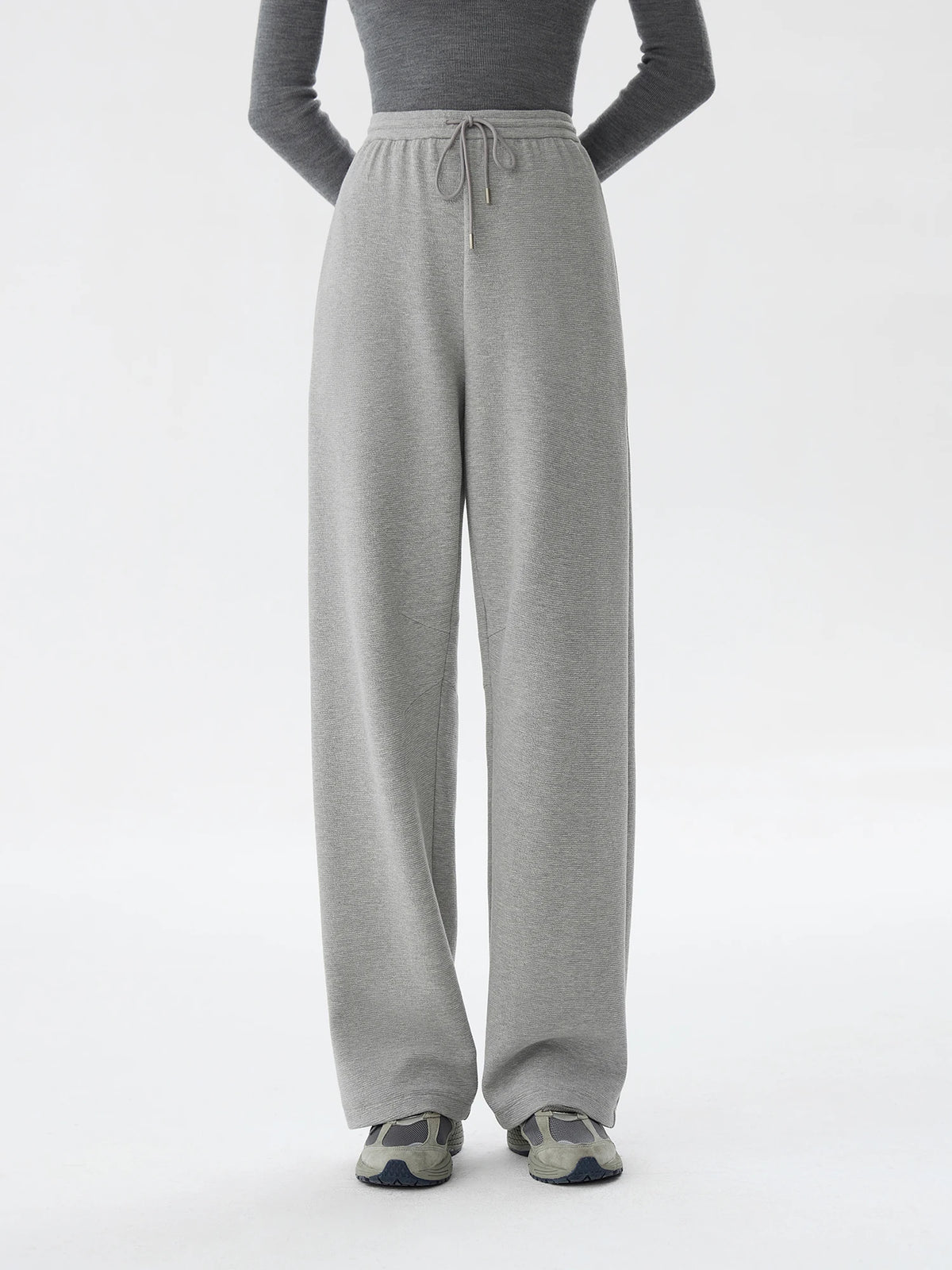 Women Casual Long Sweatpants Winter Thicken Black Commuter Pant