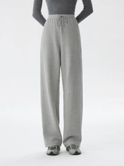 Women Casual Long Sweatpants Winter Thicken Black Commuter Pant