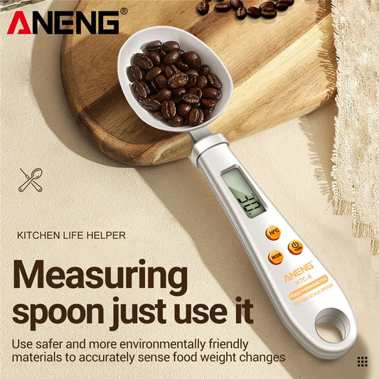 2 in 1 Electronic Kitchen Scale LCD Digital Measuring Food Flour Digital Spoon Scale