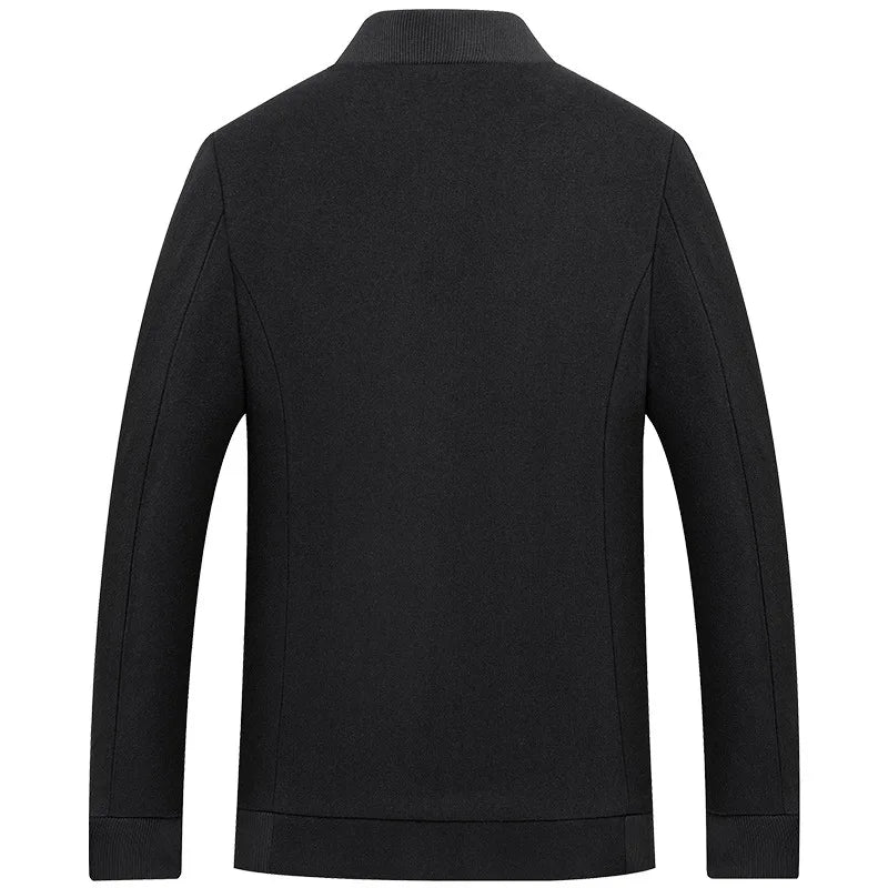 Men's Full Zip Fleece Jacket Casual Jacket Lightweight Stand Collar Jackets Outdoor