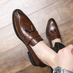 Men Leather Shoes Office Work Flat Loafers shoes for Men Casual Shoes