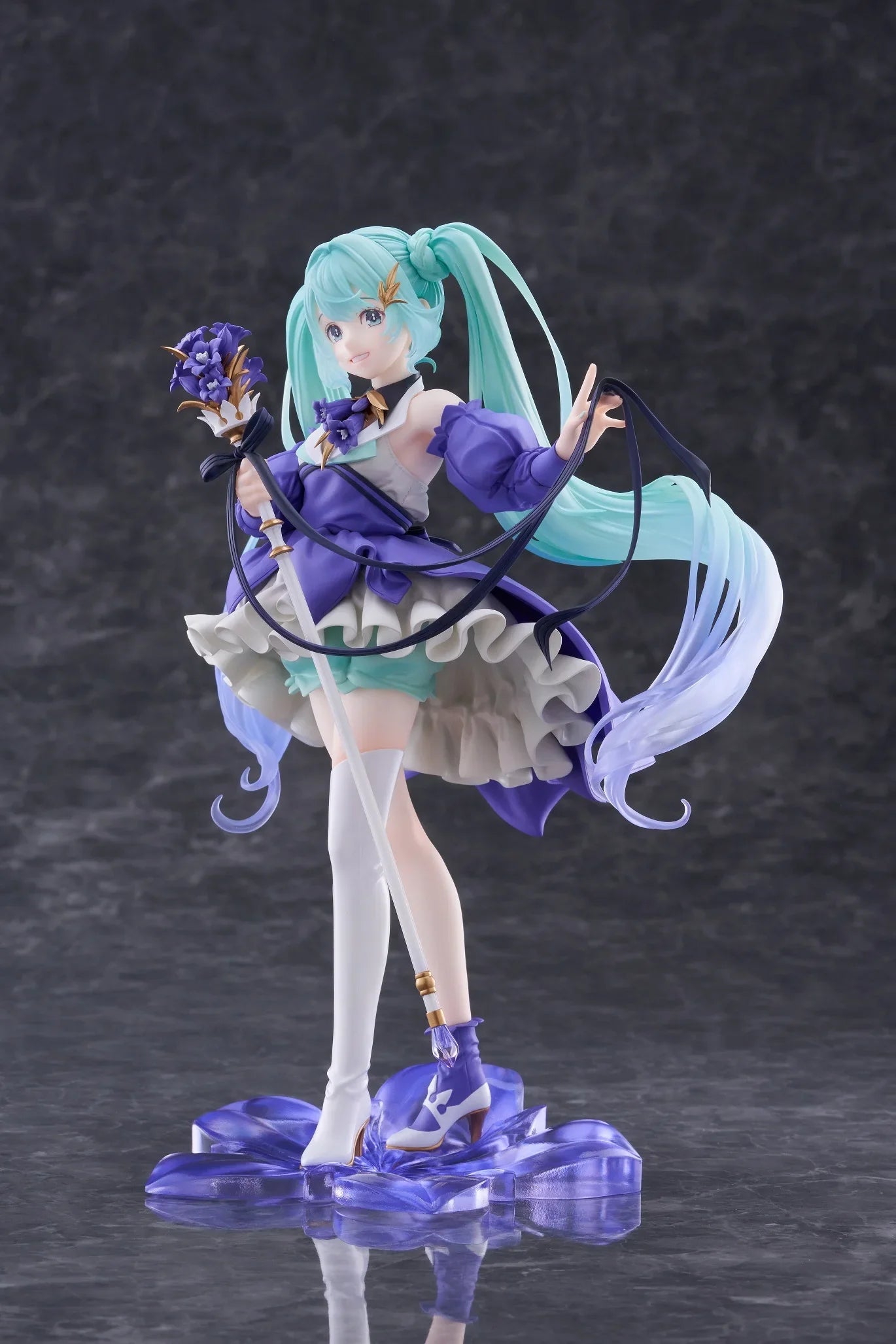 Original Taito Vocaloid Hatsune Miku 2024 Birthday Flower Ver. Figure Amp 21cm Figurine Collectible Anime Model Toy Kid Gifts