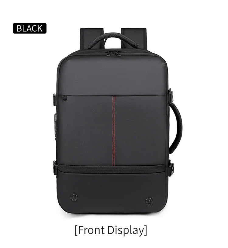 Men's Backpack with Expandable Vacuum Compression, Large Capacity, Dry and Wet Separation, Multifunctional Business Backpack for Short Business Trips