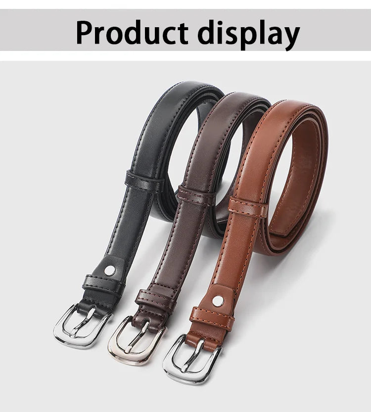 1pcs Women's Thin Waist Belt All-Match Style Fashionable And Simple Women's Belt With Jeans