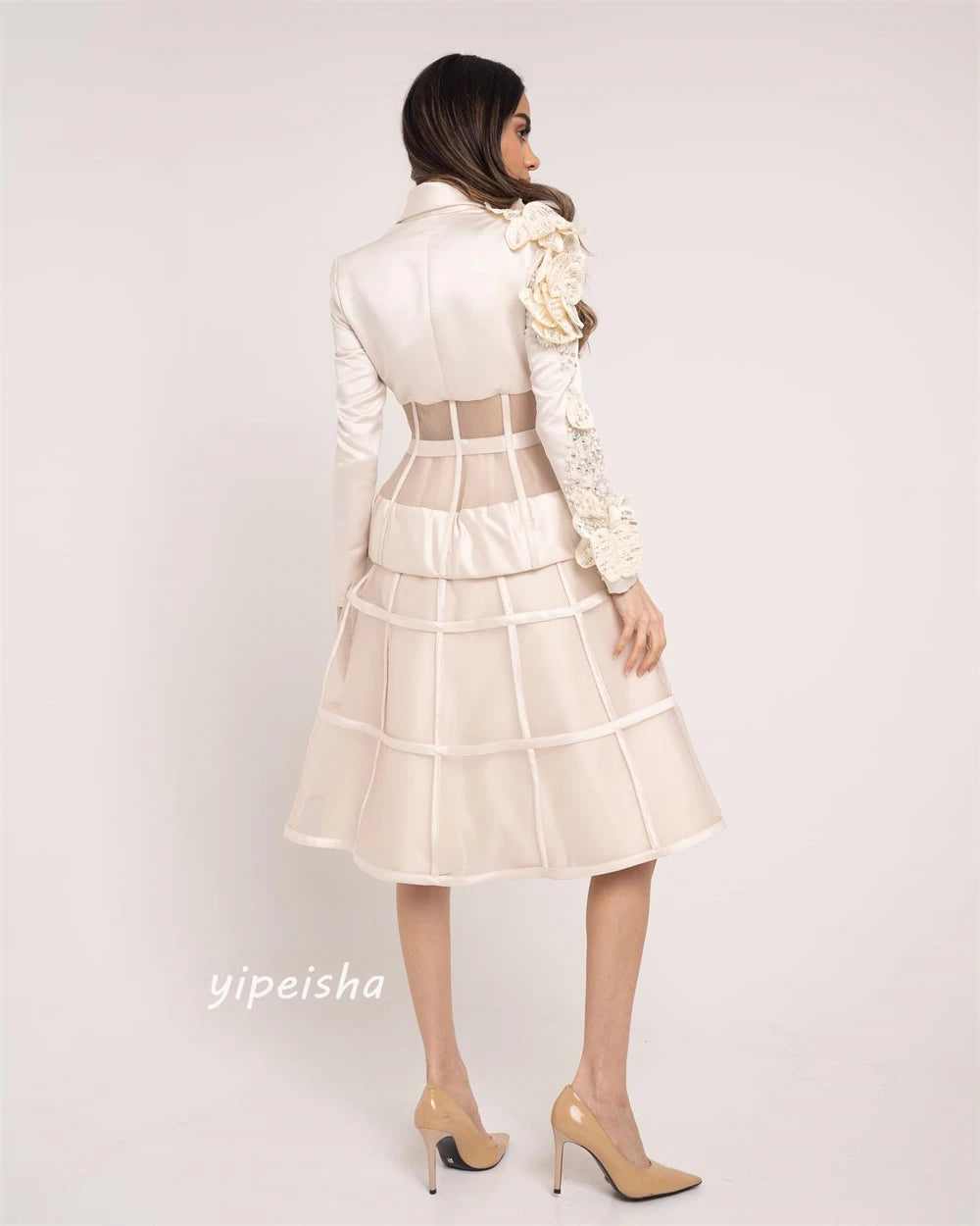 Homecoming Dresses: A-line V-neck Bespoke Occasion Gown Knee Length