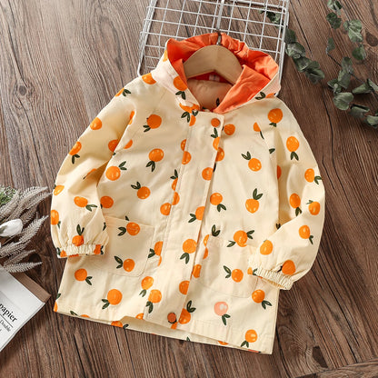 Baby Kids Jacket for Girls Coats Printed Spring Autumn Outfits Children Outerwears Clothes