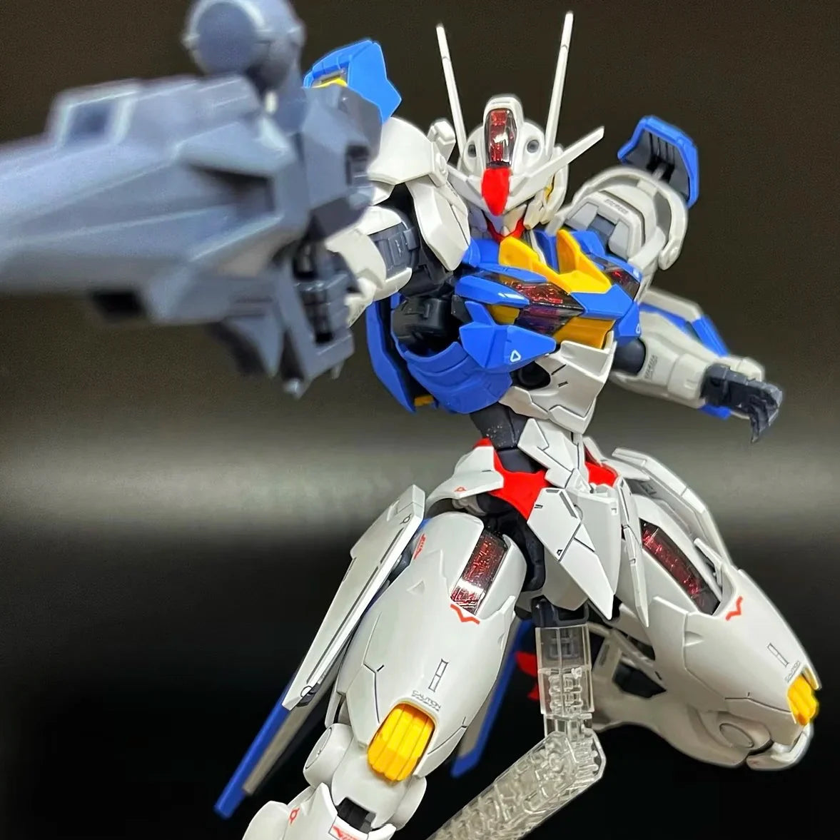 FM 1/100 Witch from Mercury Aerial Mecha Model Kit Action Figure Doll for Kids with Water Sticker And Display Bracket Toy Gift