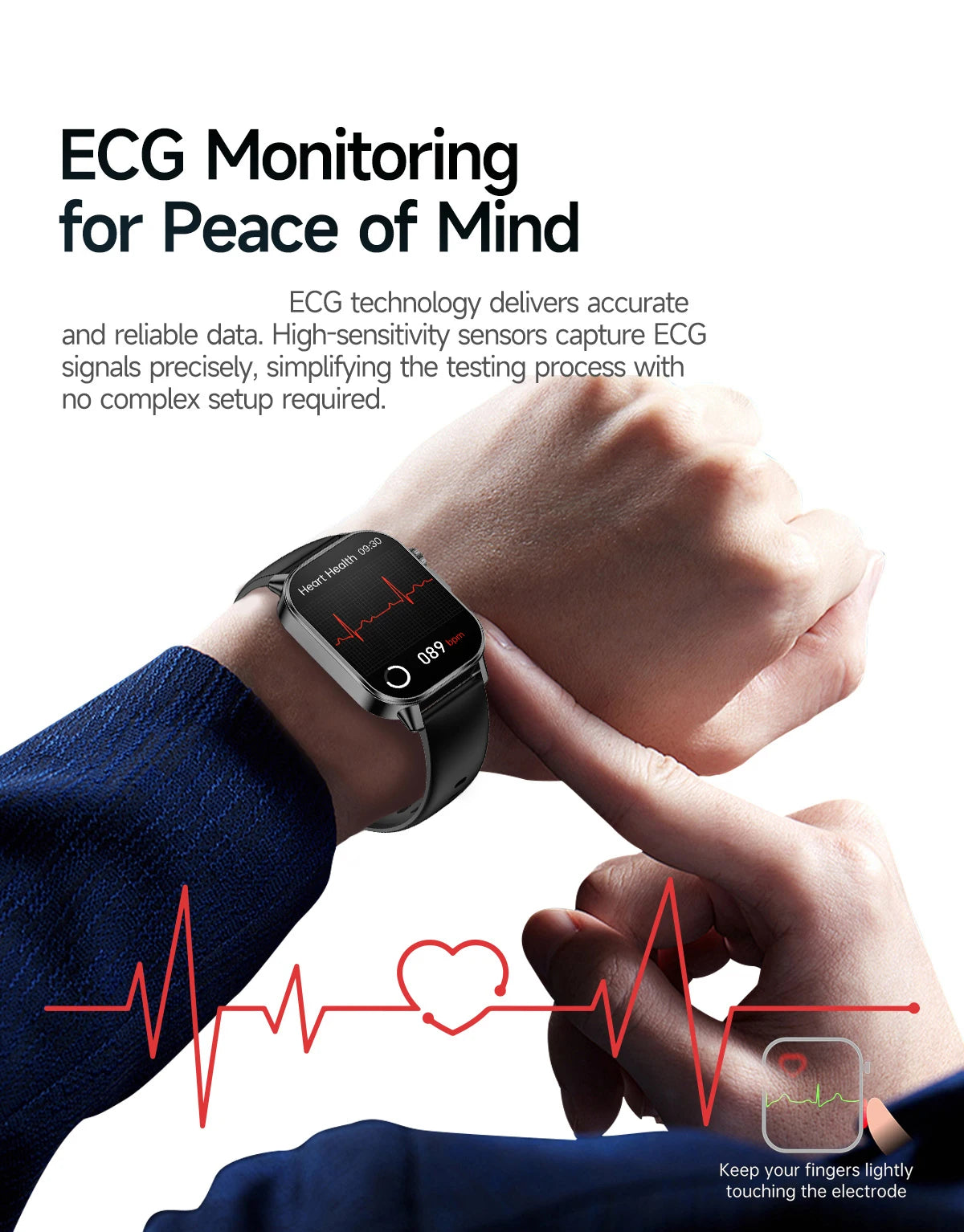 Body Composition analysis Monitoring Smart Watch Men ECG Heart Rate Blood pressure Uric Acid Health Tracker Smartwatches 2026New
