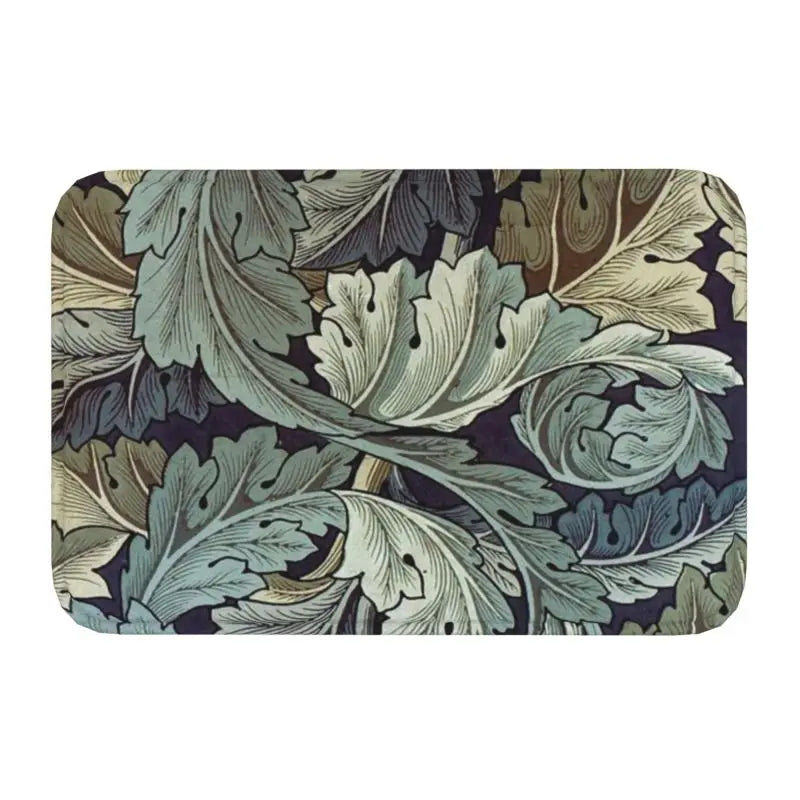 Custom William Morris Compton Floral Art Nouveau Pattern Doormat Bath Door Floor Mat