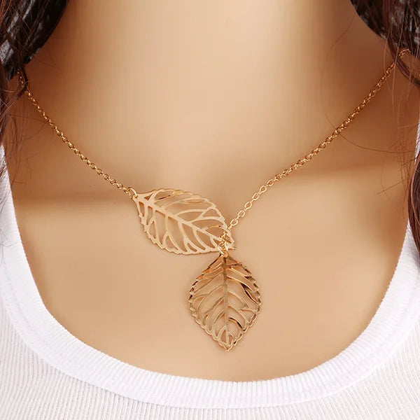 Jewelry Leaves Bird Pendant Necklace Maxi Statement Necklace Chokers Necklace