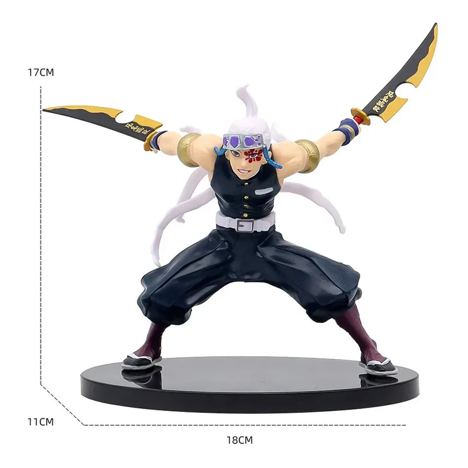12-20cm Hot Anime Demon Slayer Figure Nezuko Tanjirou Zenitsu Inosuke Kyoujurou Giyuu Kawaii Qposket Figural PVC Model Toys Gift