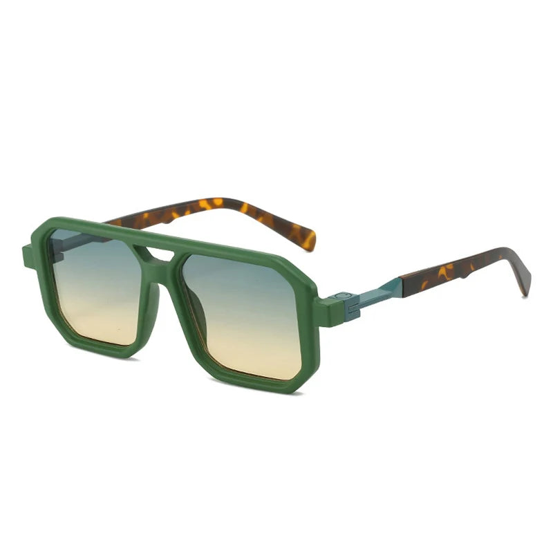 SHAUNA New Double Bridges Square Sunglasses Women Fashion Gradient Shades UV400 Retro Polygon Men Sun Glasses