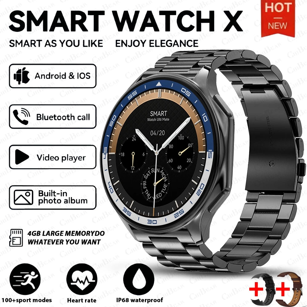 OPPO DT Watch X Bluetooth Call Smart Watch 4GB Memory Recording MP3+MP4 Playback 3D Visual Surround Smartwatches Men 2025 New