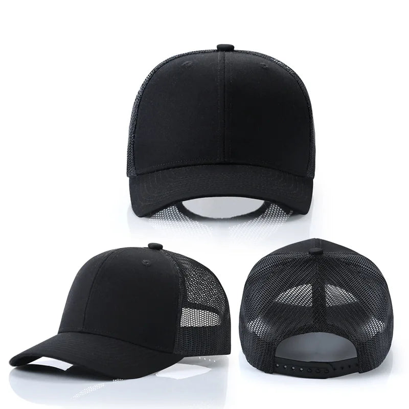 Custom embroidered logo hat Men's and women's mesh cap cotton baseball cap design DIY picture printing logo hat Summer sun hat