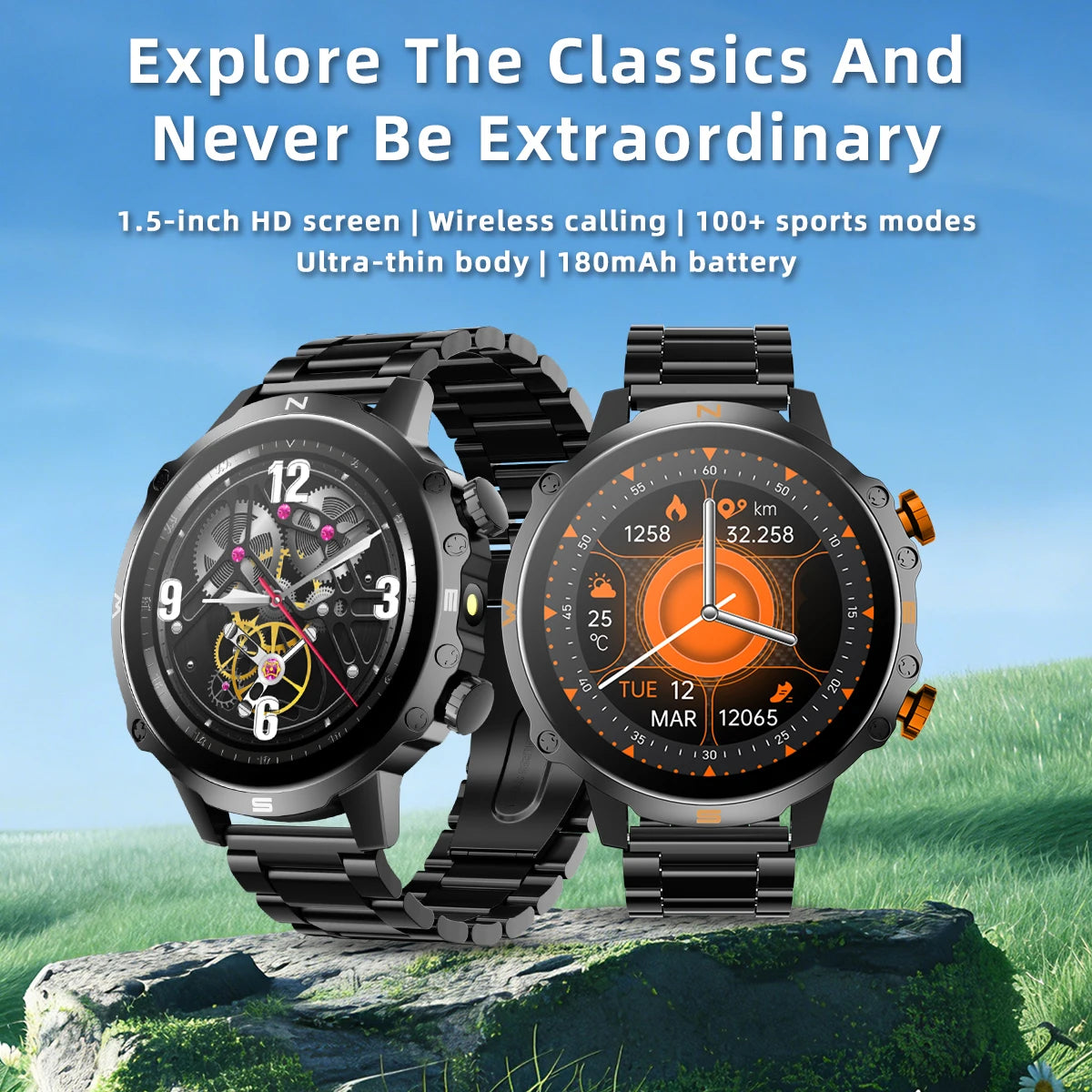 2026 NEW Smartwatch for Android/IOS Bluetooth Call Answer Music Player Multi-sports Modes Custom Dial Sport Watch Men Women