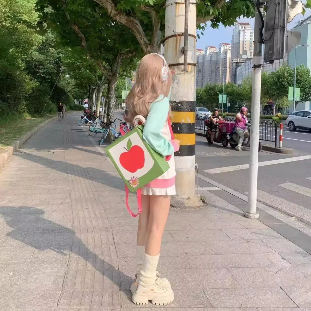 Y2k Harajuku Kawaii Cute Hoodie Women Japanese Fashion Patchwork