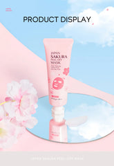 Sakura Peeling Face Mask Deep Cleansing  Firming Brightening Blackhead Removed Tear Off Mask Facial Skin Care 50g