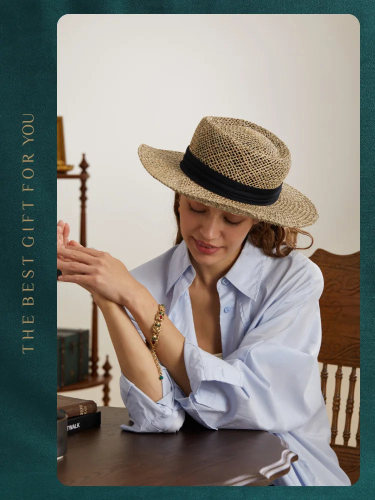 Vintage Adjustable Frog Charm Bracelet with Natural Stone Eyes - 18K Gold Plated Unique Jewelry for Women