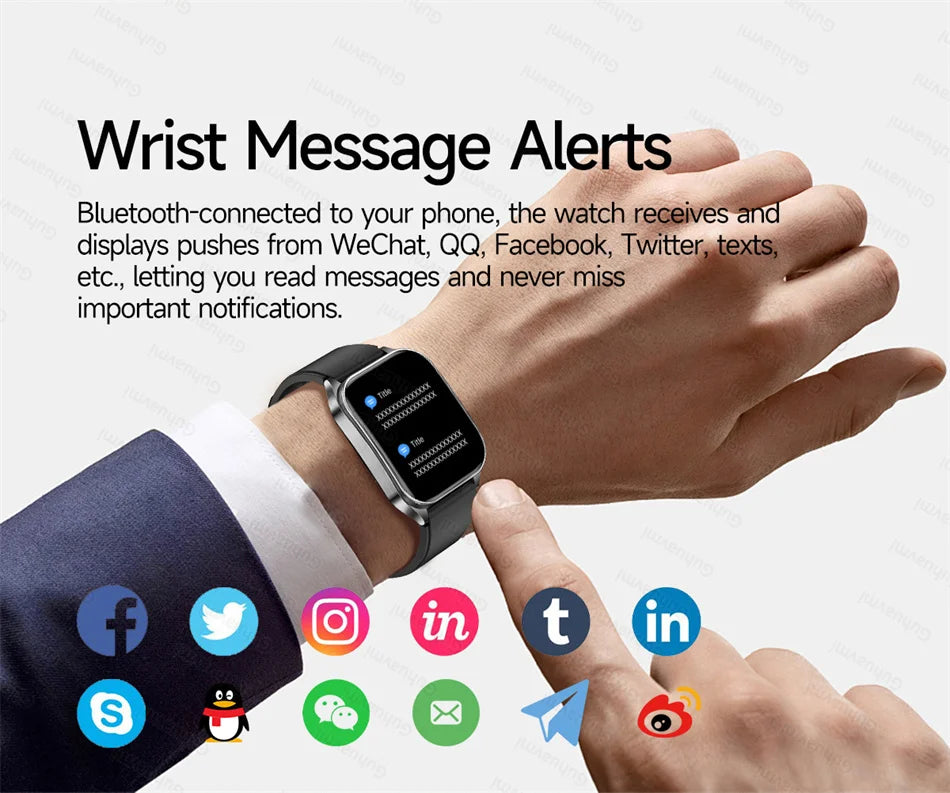 2026 New Smart Watch laser therapy health conditioning Blood oxygen Pressure Uric Acid Blood lipid ECG Smartwatch for Man Women
