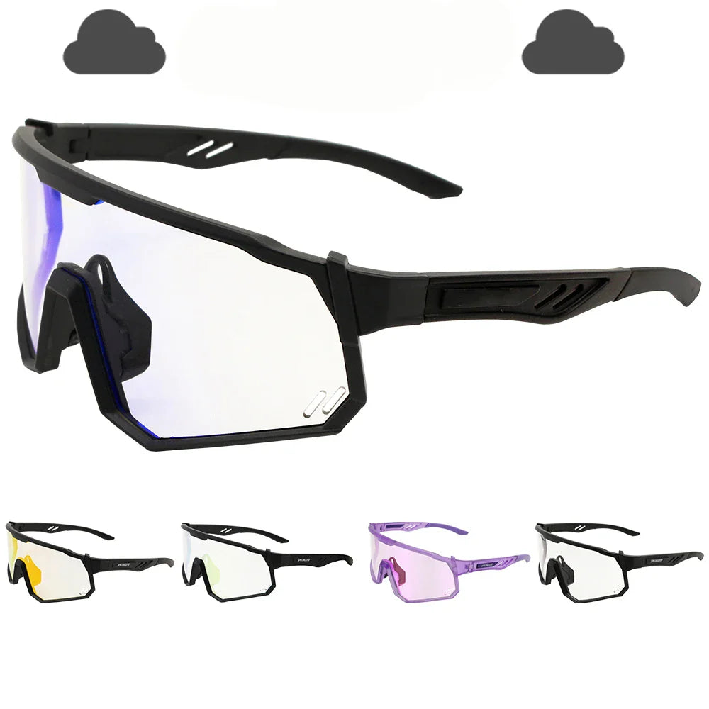 Photochromic Cycling Glasses Men Mountain Bike Sunglasses Women Clear MTB Sports Goggles Bicycle Triathlon Running Baseball