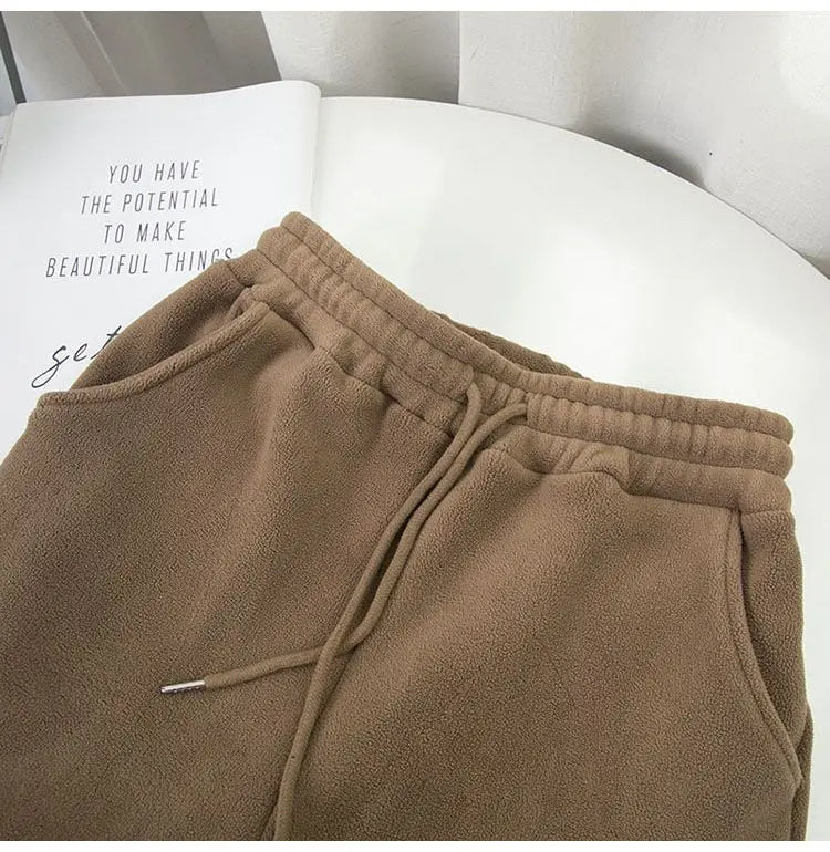 Harem Pants Women Unisex Loose Wide Leg Sweatpants High Waist Drawstring