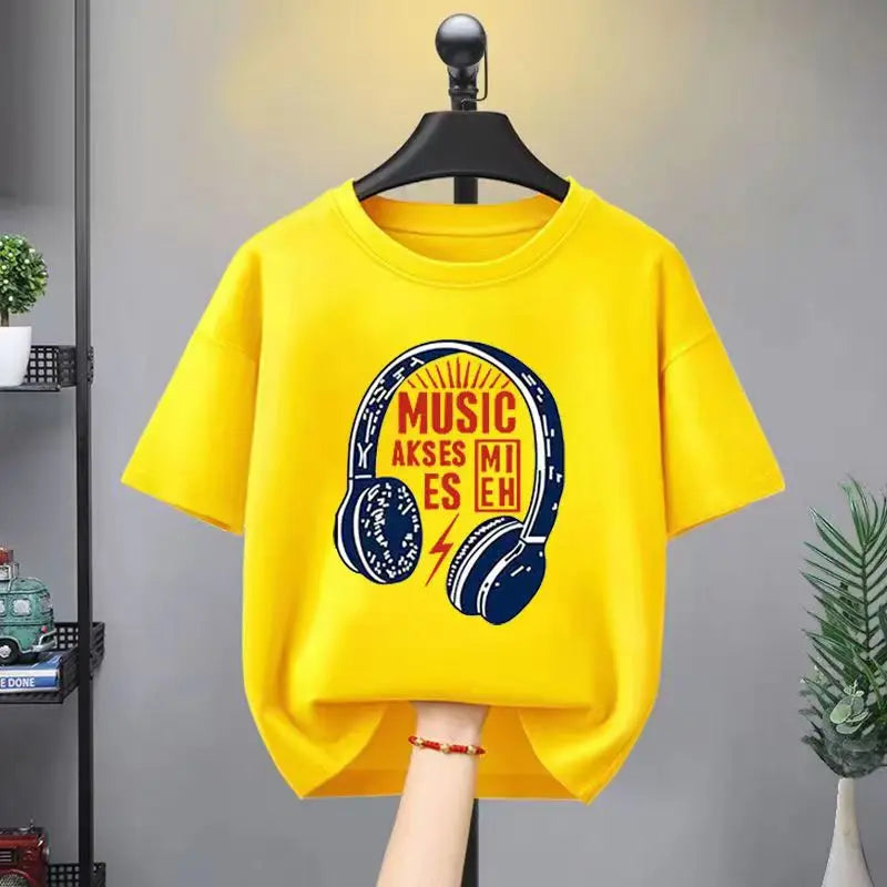 Summer Baby Girls Clothes Set Children Boy Letter 'music' Printed T-shirts and Shorts 2pcs Suiy Kid Casual Top Bottom Outfits