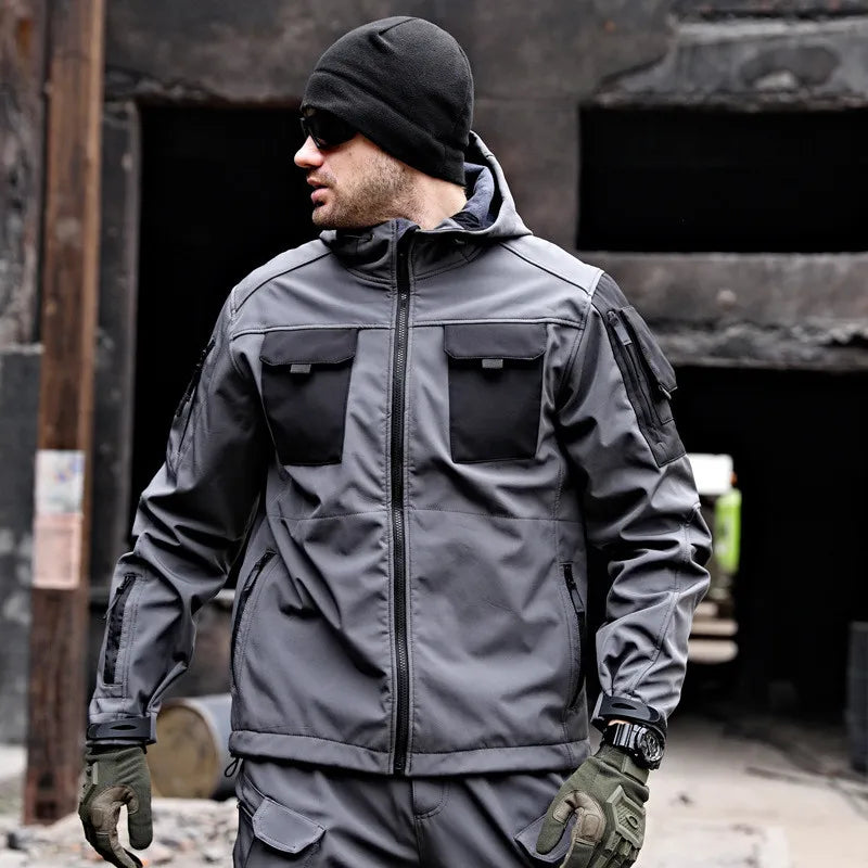 Tactical Jacket Men's Autumn and Winter Thickened Warm Charge Coat Outdoor