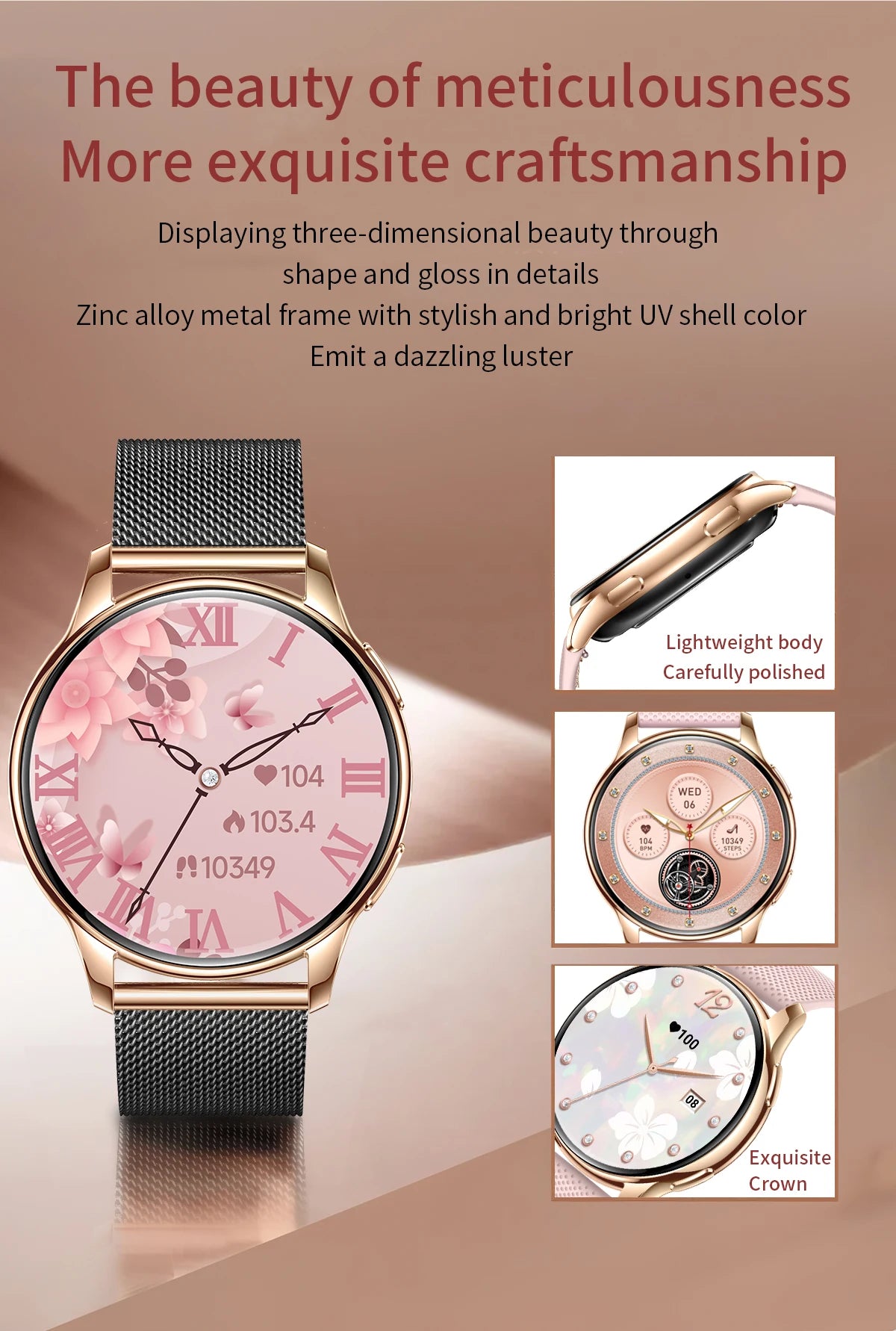 New Original Smartwatch HD 466*466 Always Show Time 1.32 AMOLED Display Call Reminder Gift Ultra Thin Women SmartWatch for Women