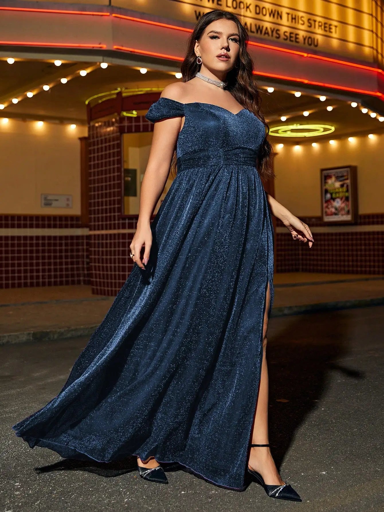 Mgiacy  plus size Short sleeve line neck high slit gorgeous woven evening gown ball dress Party dress bridesmaid dress