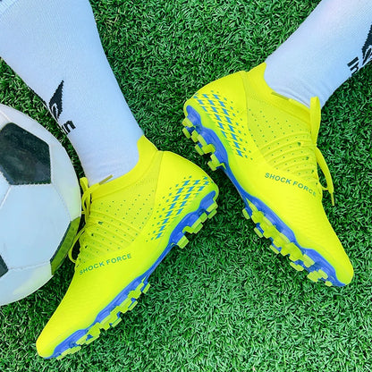 Men Soccer Cleats Shoes Long Spikes Football Boots Non Slip Turf Indoor Training