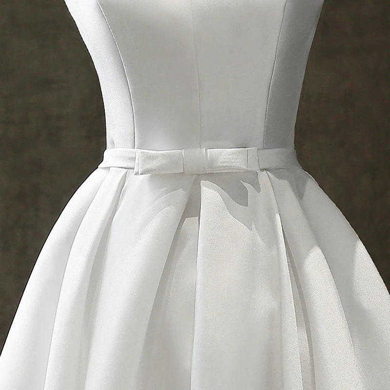 Homecoming Dresses: Midi Bride Dress Elegant Prom Evening Dress