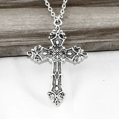 Vintage Crosses Pendant Necklace Goth Jewelry Accessories Gothic Grunge Chain